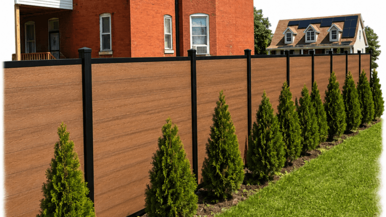 Brown Composite Fence vs Vinyl Fencing By Stackfence