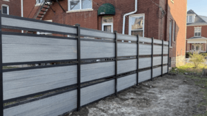 Storm Grey Triple Semi-Private Composite Fence. What is Composite Fencing?