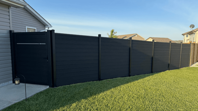 Jet Black Composite Fence by Stackfence