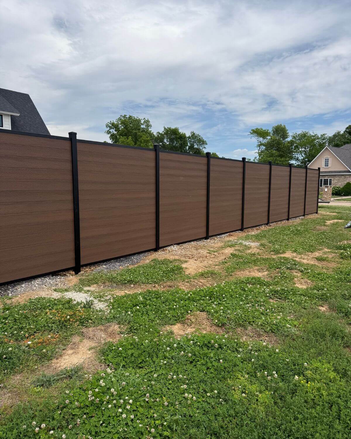 StackFence composite privacy fence system used for St. Louis composite fence installation