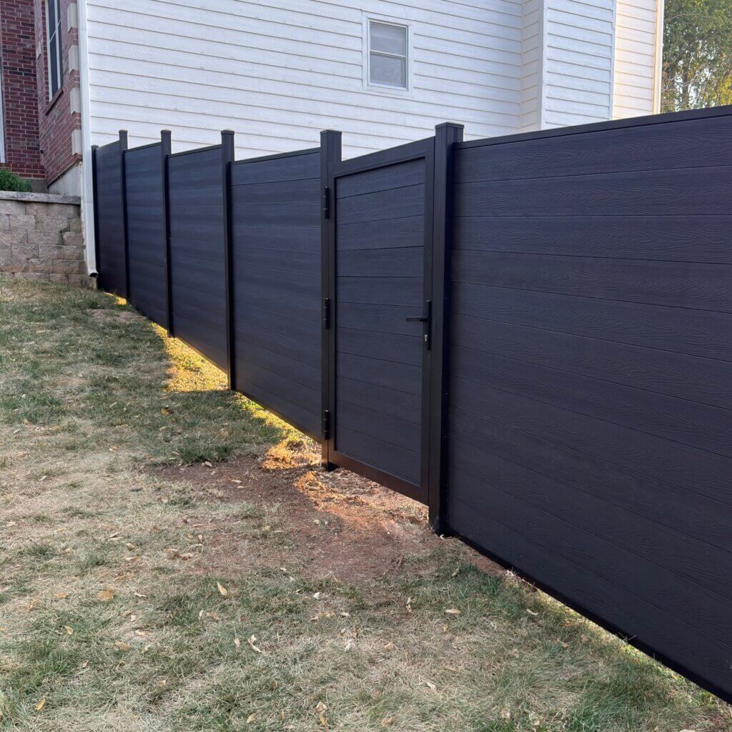 Jet Black Composite Fence and Gate